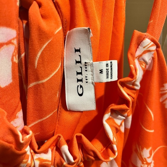 Orange Floral Maxi Dress - Picture 5 of 6